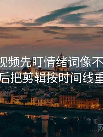 读蘑菇视频先盯情绪词像不像证据，然后把剪辑按时间线重排