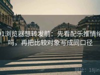 91浏览器想转发前：先看配乐推情绪吗，再把比较对象写成同口径